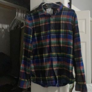 Denim&Flower flannel design long sleeve shirt SM